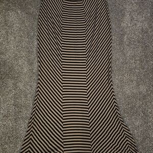 Mossimo Supply Co. Black and Tan Maxi Skirt Large